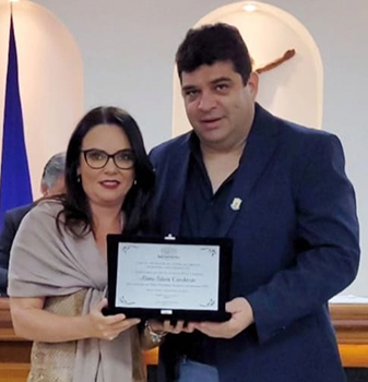 Vereador Bananal Presta Homenagem A Aline Silva Cardoso E A Empresa